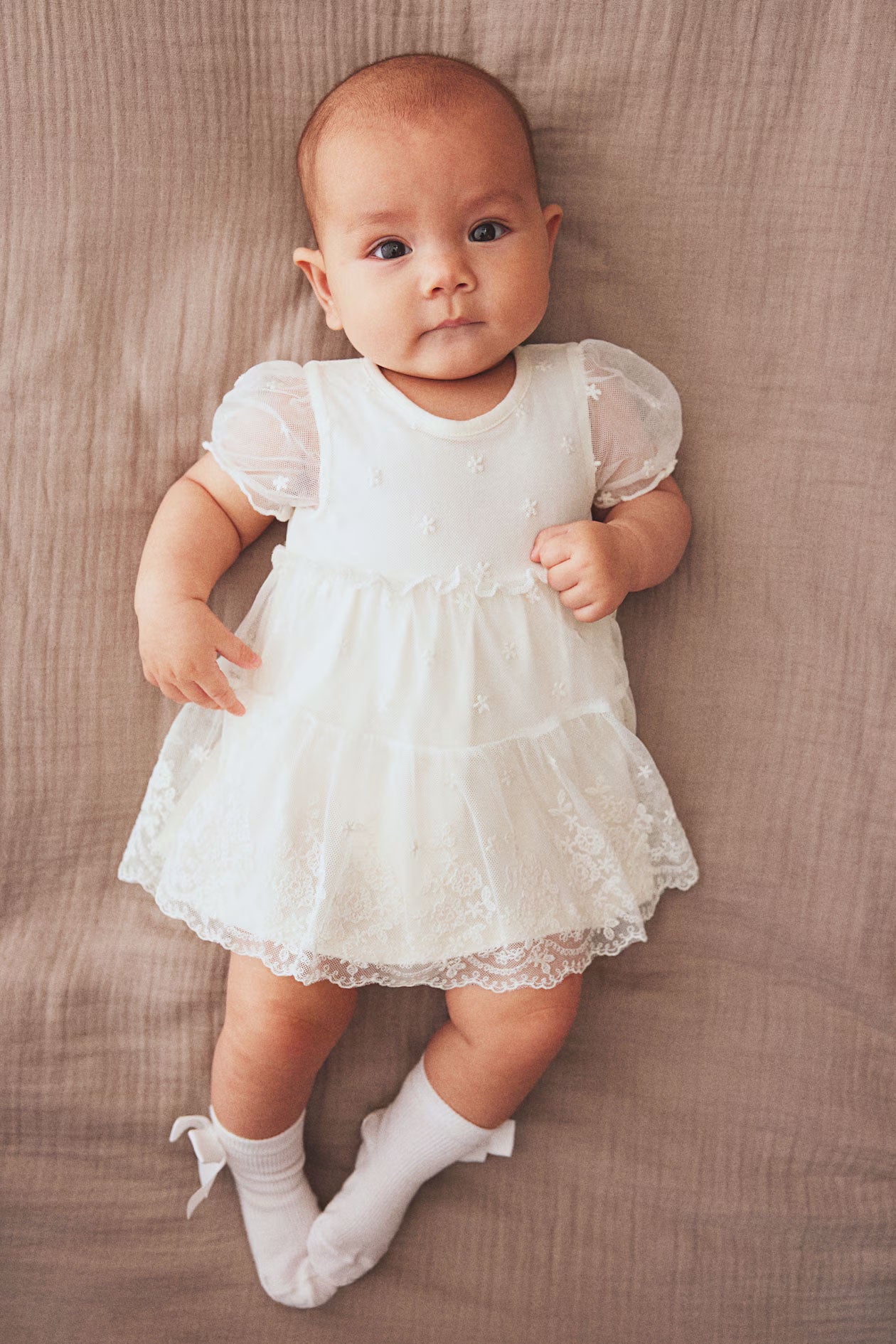 Whimsical Blooms Embroidered Mesh Bodysuit Dress