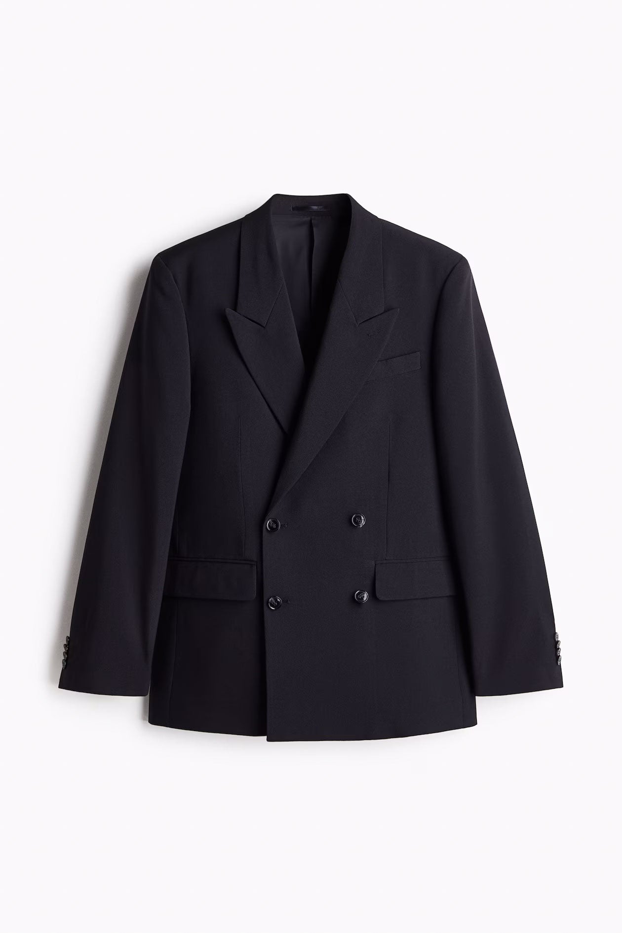 Relaxed Fit Double-Breasted Blazer