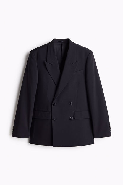 Relaxed Fit Double-Breasted Blazer