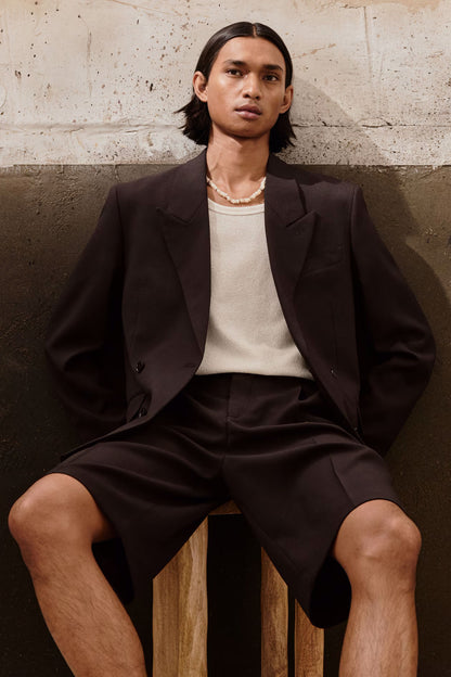 Relaxed Fit Double-Breasted Blazer