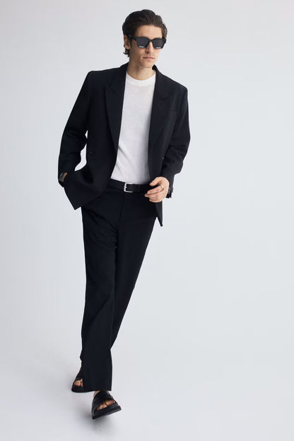 Relaxed Fit Double-Breasted Blazer